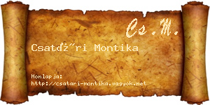 Csatári Montika névjegykártya